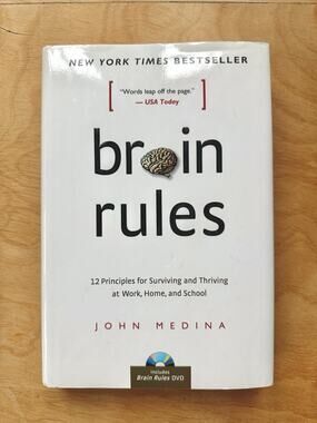 Brain Rules by John Medina Hard Cover + DVD Cognitive Science Neuroscience Book